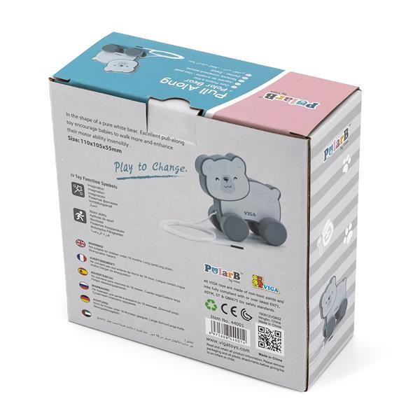 Дерев'яна каталка PolarB Білий ведмедик (44001) Харків - фото 10