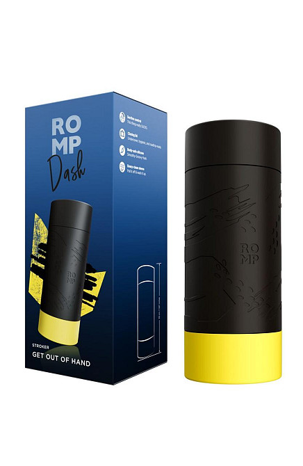 Мастурбатор з ефектом вакууму Romp Dash Black, багата текстура, багаторазовий Sex Aura Київ - фото 7