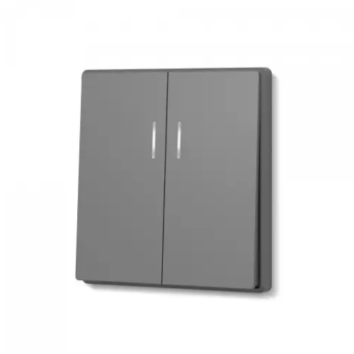 Вимикач 2кл з підсвіткою сірий графіт VIDEX NOTA (VF-NT-SW2L-GR) Житомир - фото 1
