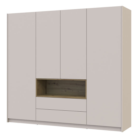 Шкаф для одежды с нишей Doros Дэйл 206х52х220 см Кашемир/Дуб артизан (DRS-011286) Днепр