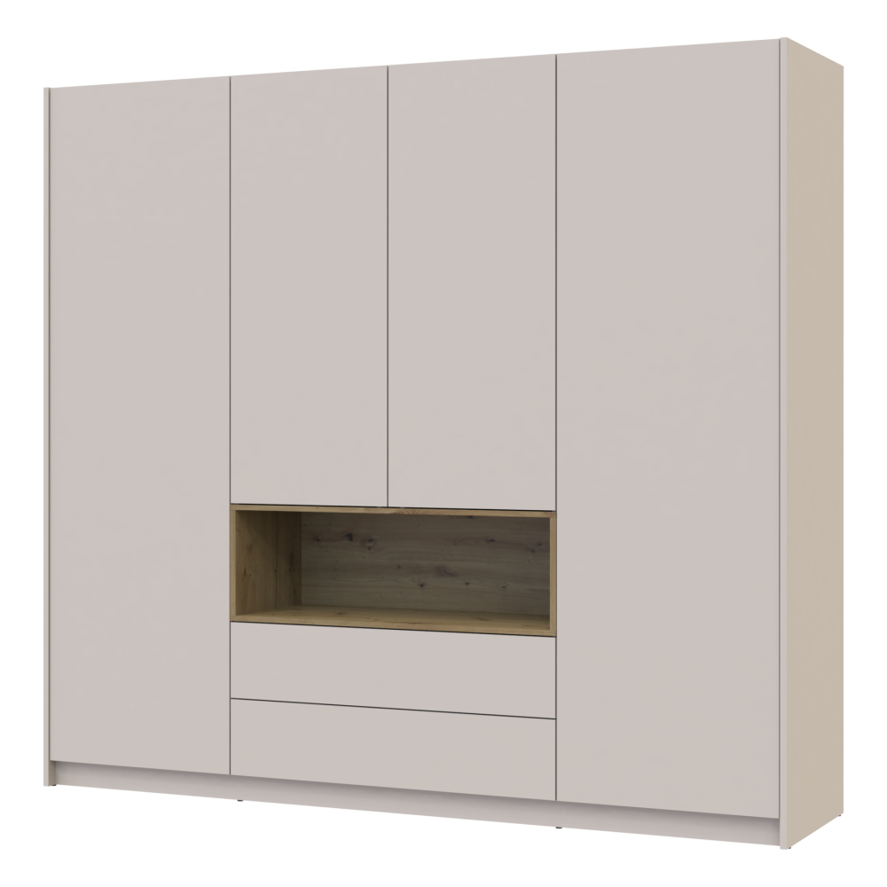 Шафа для одягу з нішою Doros Дейл 206х52х220 см Кашемір/Дуб артизан (DRS-011286) Дніпро - фото 3