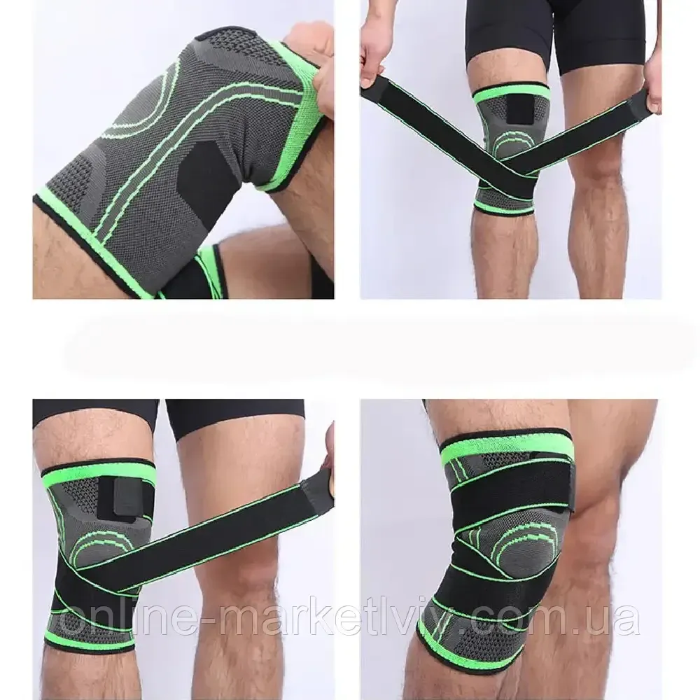 Бандаж коленного сустава KNEE SUPPORT WN-26,Зелёный,L SBR Киев - изображение 7