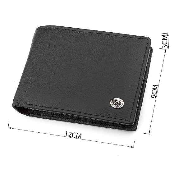 Мужской кошелек ST Leather 18327 (ST108) из натуральной кожи Черный Киев