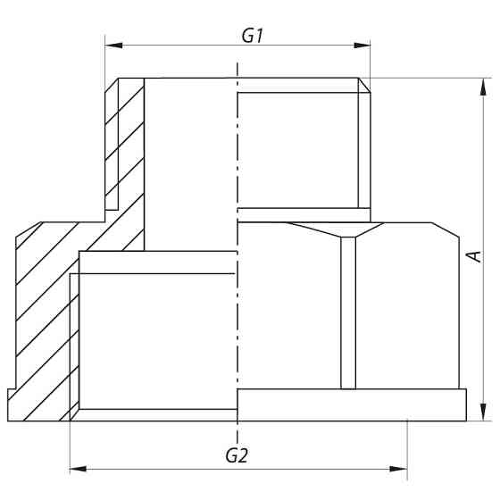 Перехідник (коннектор) 1-1 / 4 "x2" KOER KF.A1220 (KF0058) Київ