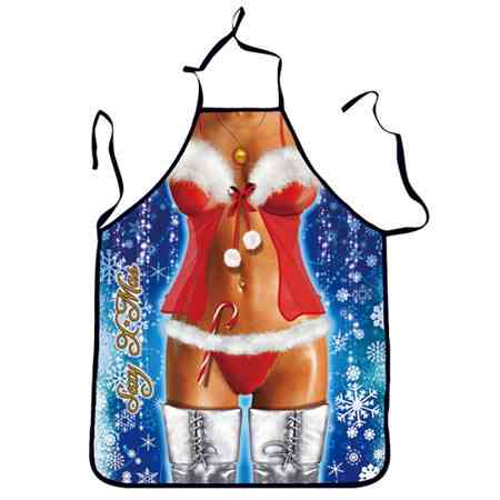 Фартух новорічний з приколом для дівчат 73 на 57 см різнобарвний Київ
