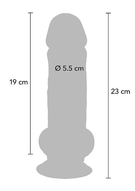 Фаллоимитатор с мошонкой Deluxe Dual Density Thick Dildo TPE 23 cm Sex Aura Киев - изображение 9