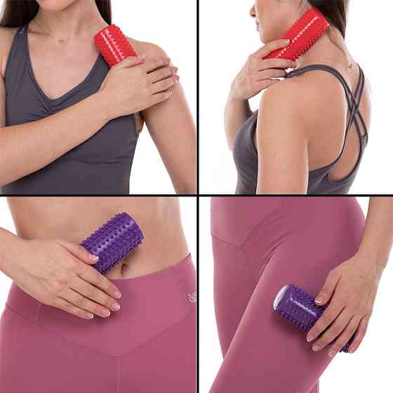 EasyFit Масажний циліндр EasyFit Spindle з шипами фіолетовий Київ