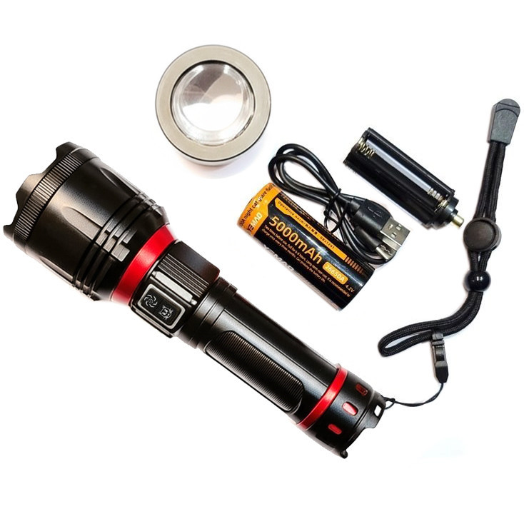 Ручний ліхтар YM-B631-D, 2500LM, 30 W LED 1*26650 акум, TYPE-C Дніпро - фото 7