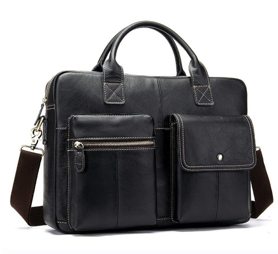 Сумка чоловіча під ноутбук Vintage 14662 Чорна Київ - фото 6