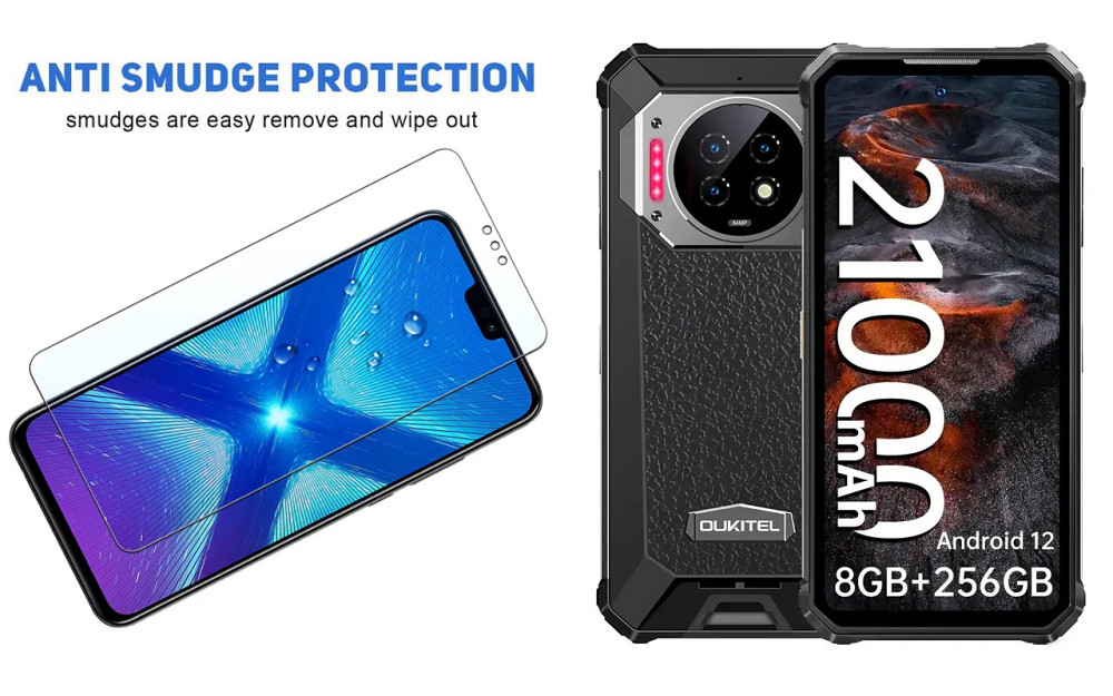Захисне скло NeoGlass для Oukitel WP19, WP19 Pro 2023 – надпрозоре та стійке Київ - фото 3