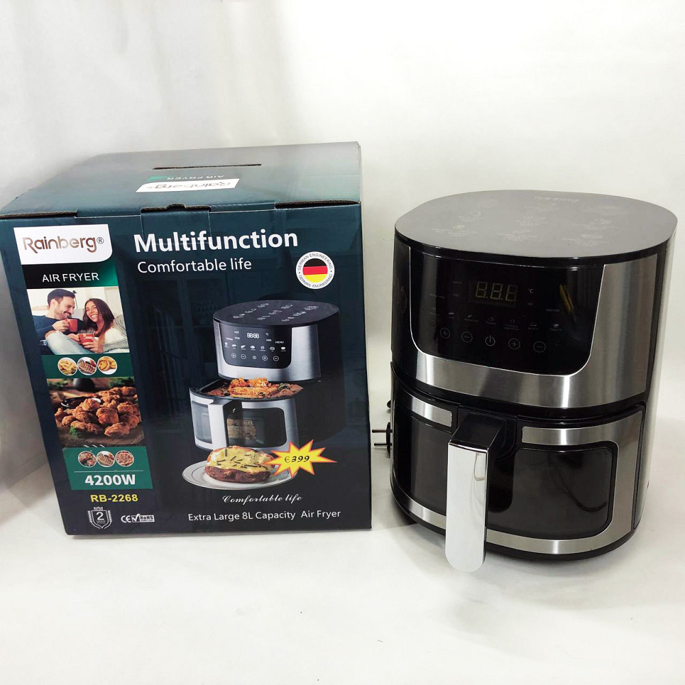 Аерогриль без жиру Rainberg, Мультипіч для смаження без олії, Аерофрітюрниця електрична для дому ZA-51 Івано-Франківськ - фото 7