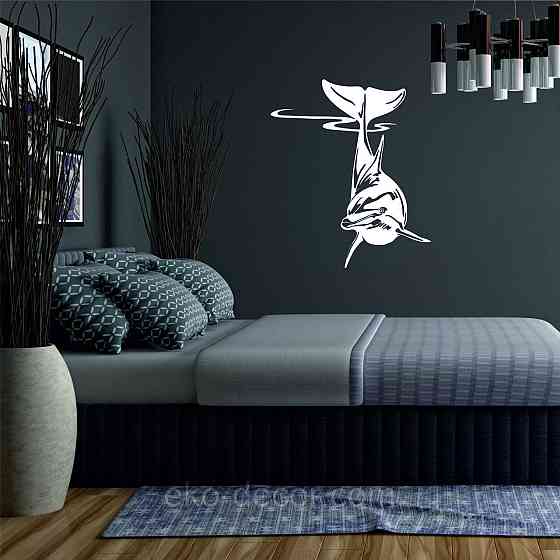 Декоративное настенное Панно «Дельфин» Декор на стену 110*94 см, Белый Киев