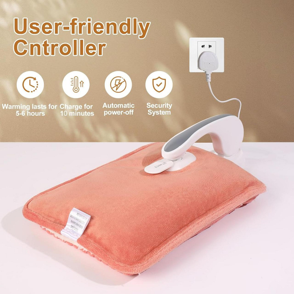 Электрическая грелка аккумуляторная Rechargeable Hot Water Bottle Розовый 75°C за 15 мин 3 уровня нагрева Киев - изображение 2