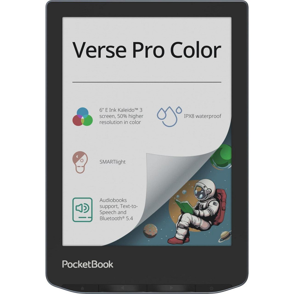 Електронна книга PocketBook 634K3 Verse Pro Color Stormy Sea (PB634K3-1-CIS) чорно-блакитний Харків - фото 1