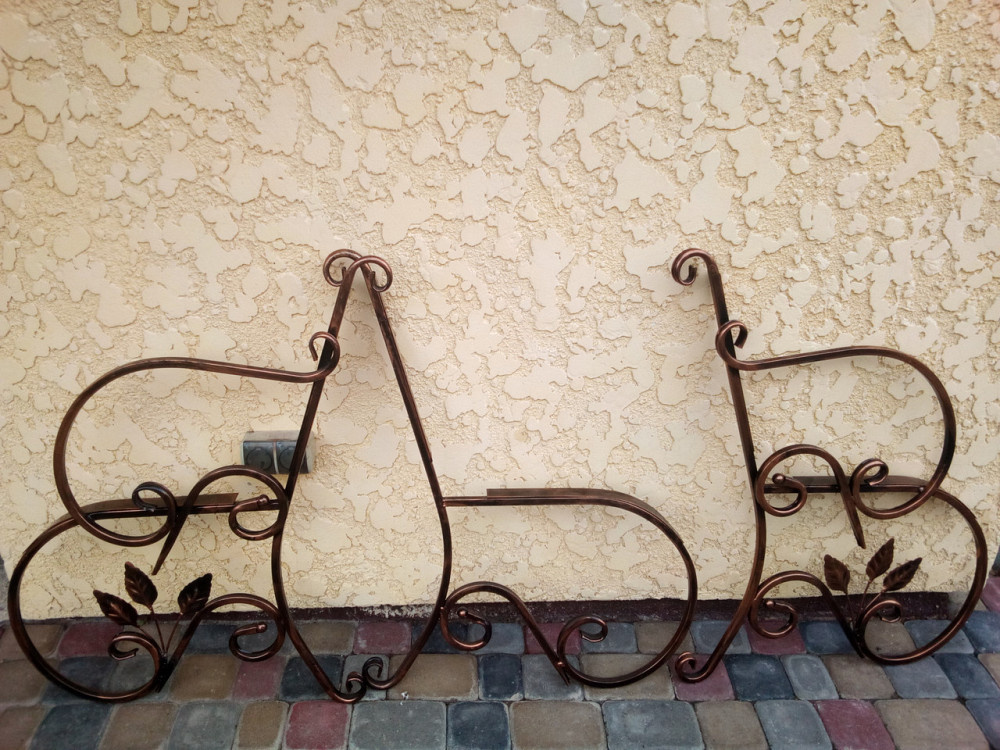 Лавка садова боковини ковані з листочками для лавки 2 шт V-003 Київ - фото 4