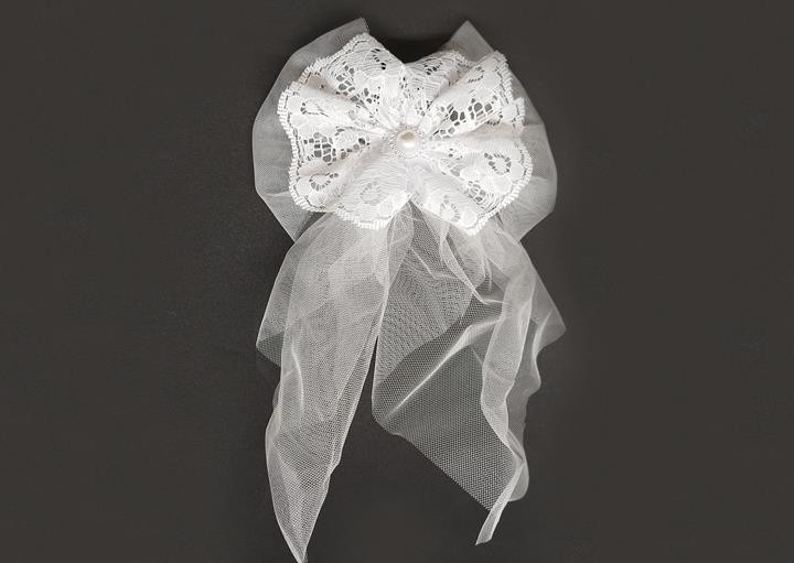 Бант шкільний білий на гумці Київ - фото 1