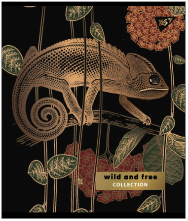 Зошит для записів А5/18 кл. "YES" "Wild and free" мат. ВДЛ+ УФ-виб+Pantone Gold 766818, шт Київ