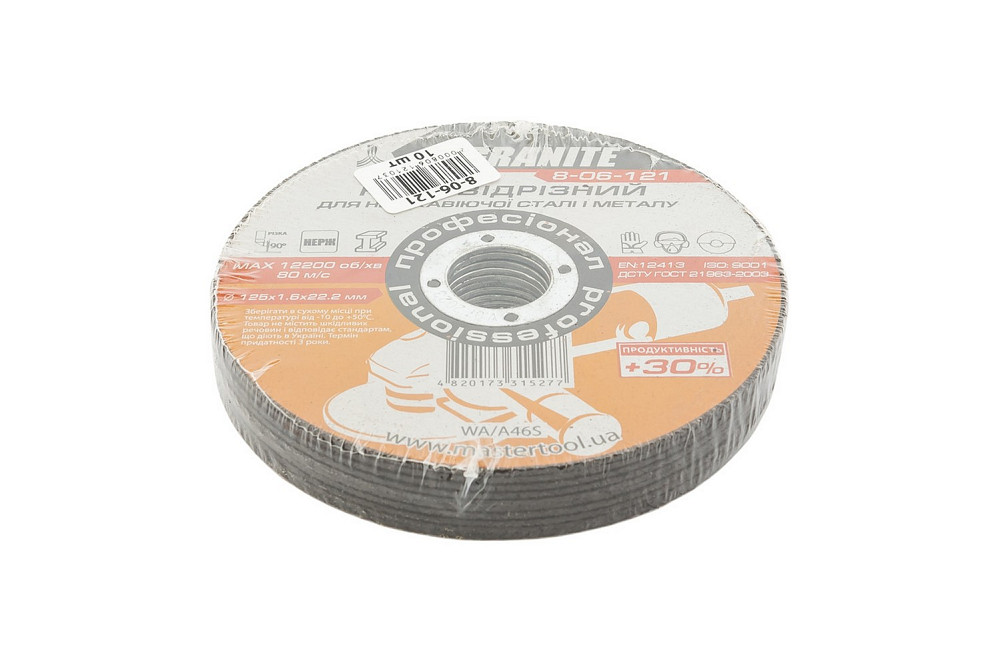 GRANITE Диск абразивний відрізний для металу та нержавіючої сталі GRANITE PROFI +30 125х1.6х22. Коломыя - изображение 4