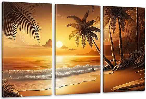 Модульная картина в гостиную / спальню   Захід сонця    ART-216_3A 100х150 см Киев