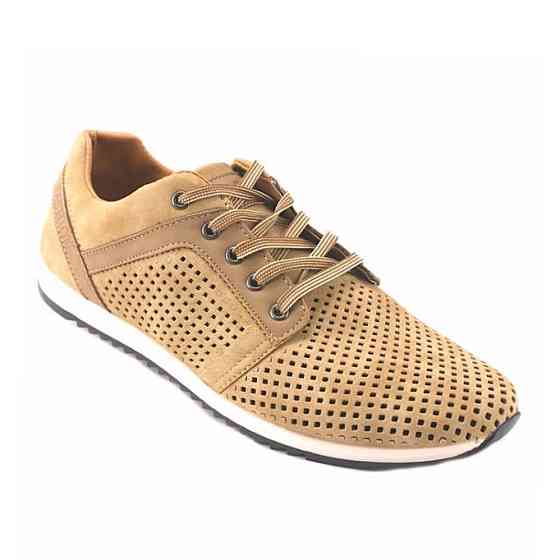 Чоловічі мокасини Літні Бежеві Кросівки Сіточка Коричневі Світлі (розміри: 40,41,42,43,44,45) - 201-4 Дніпро