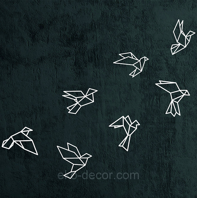 Декоративне настінне Панно «Пташки» Декор на стіну 20*12 см — 5 шт., Білий Київ - фото 4