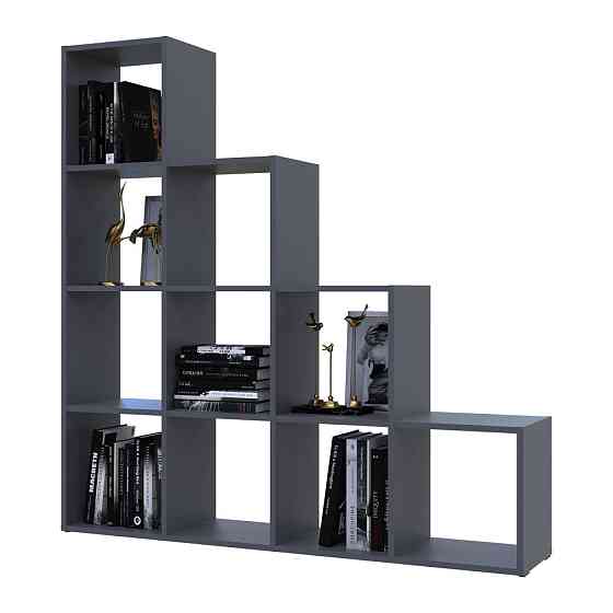 Стелаж Doros Степ 4х4 Графіт відкритий 136.2х28.8х140.7 DRS-011769 (41516167) Дніпро