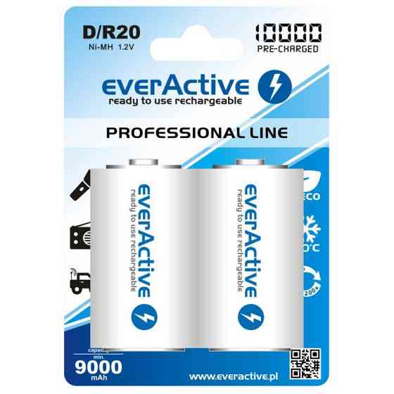 Акумулятор everActive D/HR20 10000 mAh BL 2 шт. ( Акумулятор ) Харків