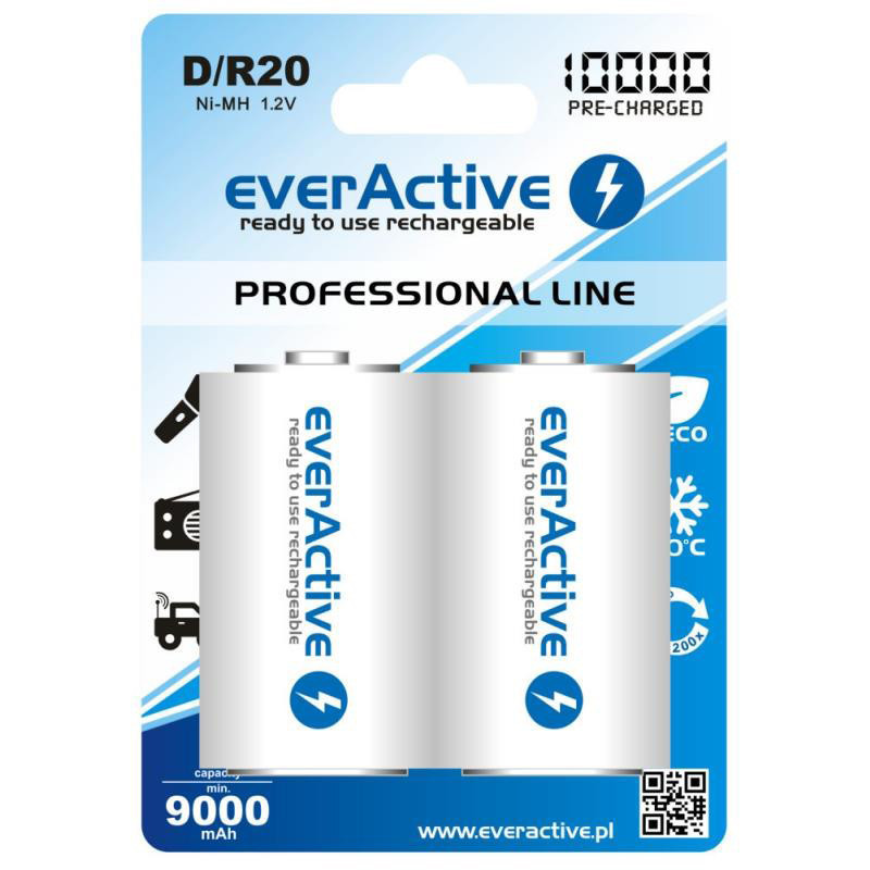 Акумулятор everActive D/HR20 10000 mAh BL 2 шт. ( Акумулятор ) Харків - фото 3