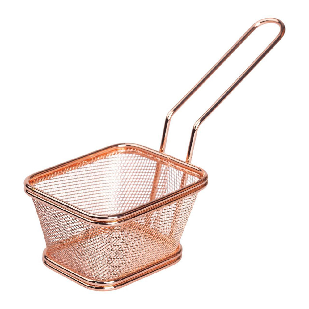 Корзина для подачі картоплі фрі та снеків Рожева золото Київ - фото 3