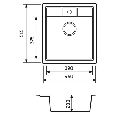 Мойка кухонная Adamant Brick сірий (4824296101204) Вінниця - фото 4