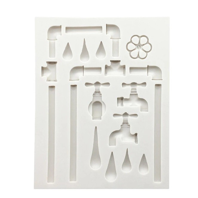 Молд силиконовый Водопроводный кран 124 на 98 см белый Киев - изображение 5