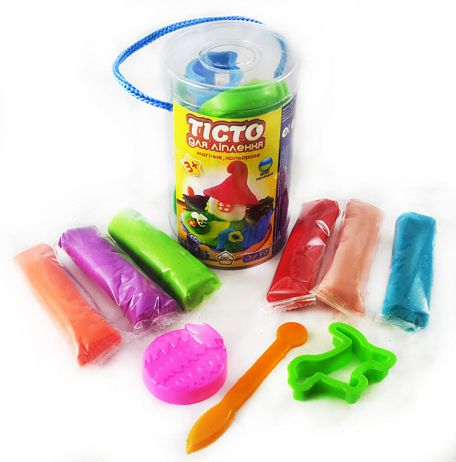 Набір тіста для ліплення ОКТО "6 кольорів" в тубусі (12шт/шоубокс), шт Київ - фото 1