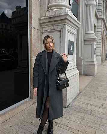 Женское кашемировое оверсайз пальто из меланжевого кашемира Одесса