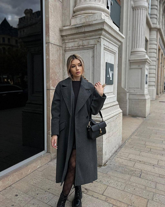 Женское кашемировое оверсайз пальто из меланжевого кашемира Одесса - изображение 1