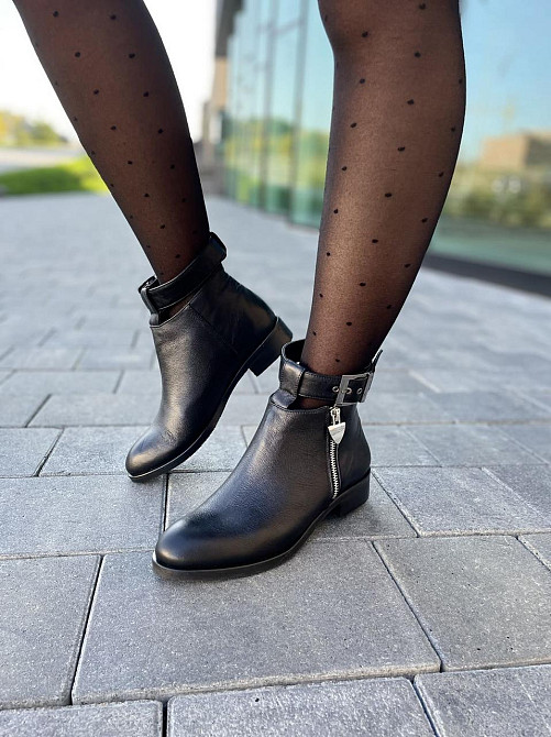 Черевики жіночі BOGATKO чорні натуральна шкіра висота 14 см (3767) 38р.39р. Коломыя - изображение 3