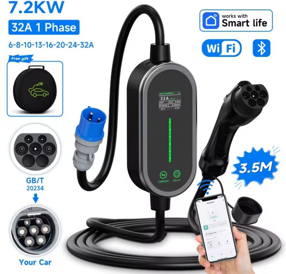 Зарядка для електроавтомобіля Type 2 1 GBT з WiFi заправка. Харків - фото 4