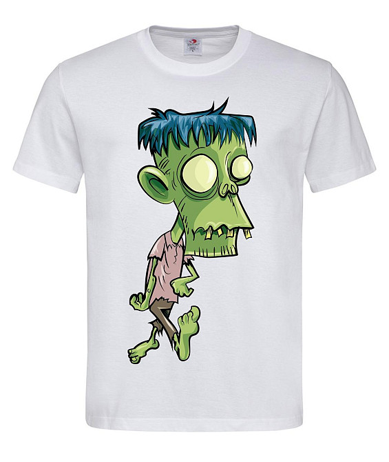 Футболка з прикольним зомбі — мультяшний зелений монстр Городище - фото 1