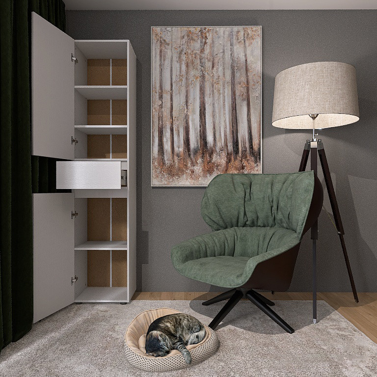 Пенал с выдвижным ящиком Эверест Лайт ПЛ-1 Нимфея Альба (DTM-4664) Львов - изображение 4