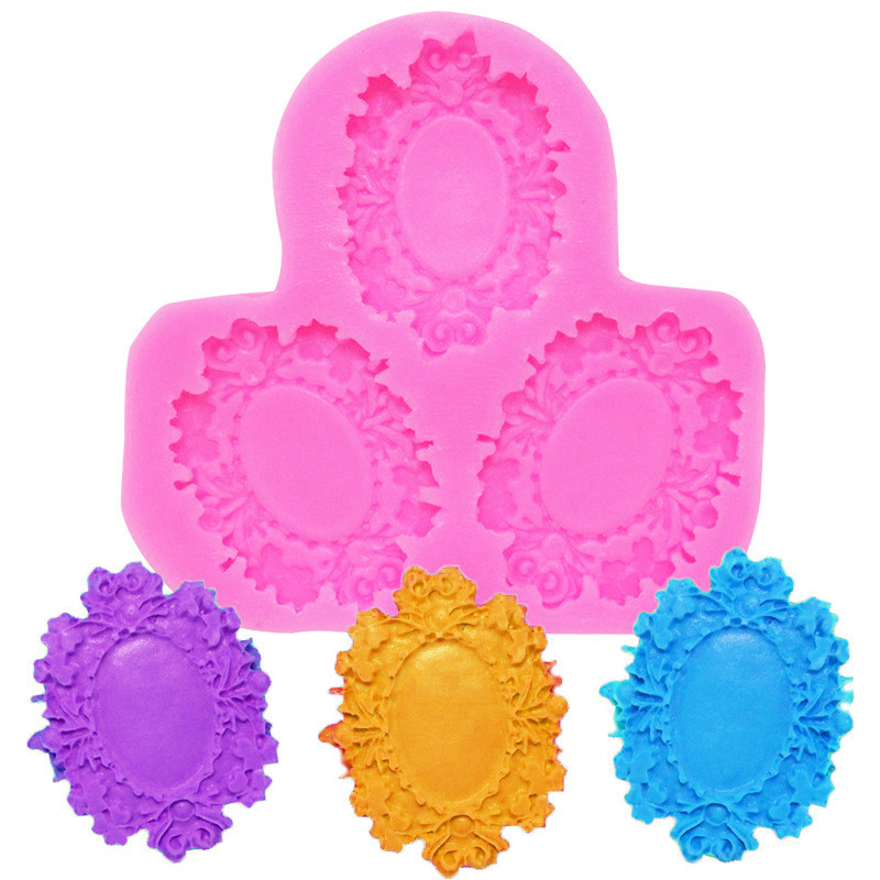 Молд силиконовый Рамки 85 на 90 мм розовый Киев - изображение 1