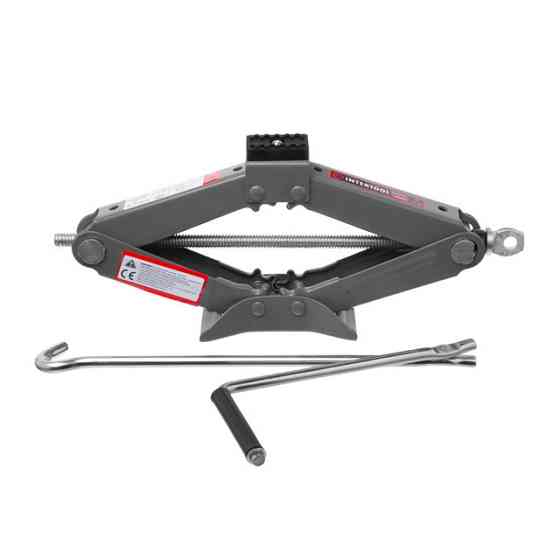 Домкрат INTERTOOL GT0180, механічний ромбоподібний 1т., гумовий упор., 92-340 мм, міцний металевий домкрат Львів