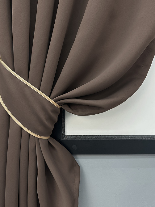 Комплект коротких штор VR-Textil Bagema Rvs № 2070ш Кавовий 130х170 см 2 шт (35-0452) Київ - фото 4