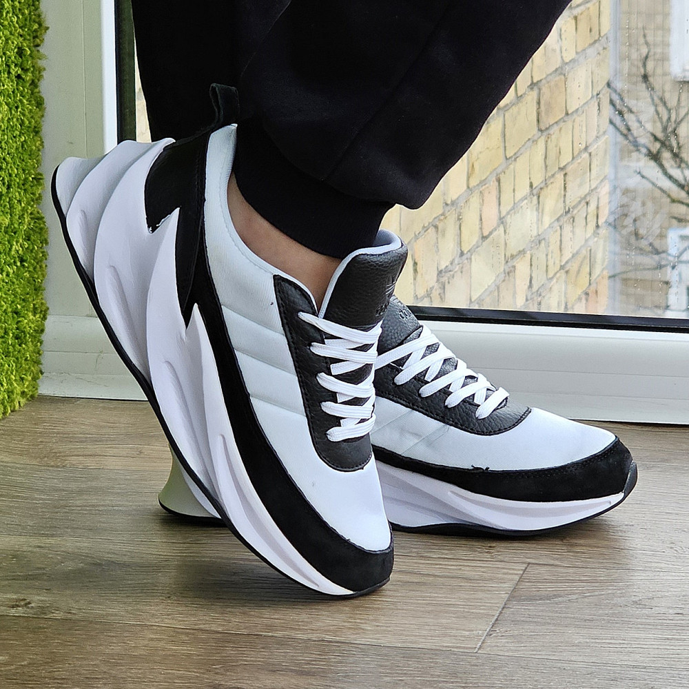 Термо Кросівки Adidas Білі Чоловічі Адідас Акули Чорні Єврозима (розміри: 41,42,43,44,45) Відео Огляд - 34-5 Дніпро - фото 4