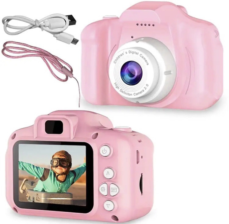 Дитяча фотокамера, перший фотоапарат для дитини, колір рожевий, без карти пам'яті Київ - фото 2