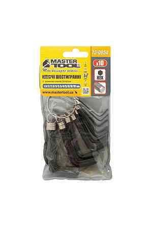 MASTERTOOL Ключі шестигранні MASTERTOOL CrV 1,5-10 мм 38/60 мм набір 10 шт 75-0954 Киев
