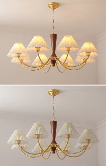 Світлодіодна люстра Пем 5031 (Золотий) на 3 плафони Вінниця - фото 9