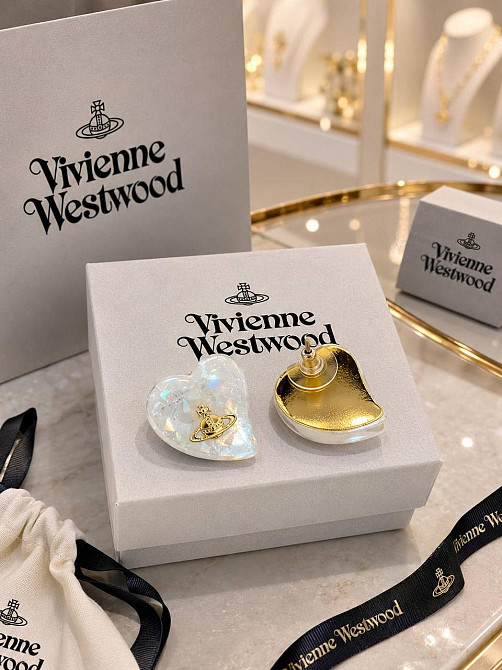 Брендові сережки Vivienne Westwood у позолоті Одеса - фото 5