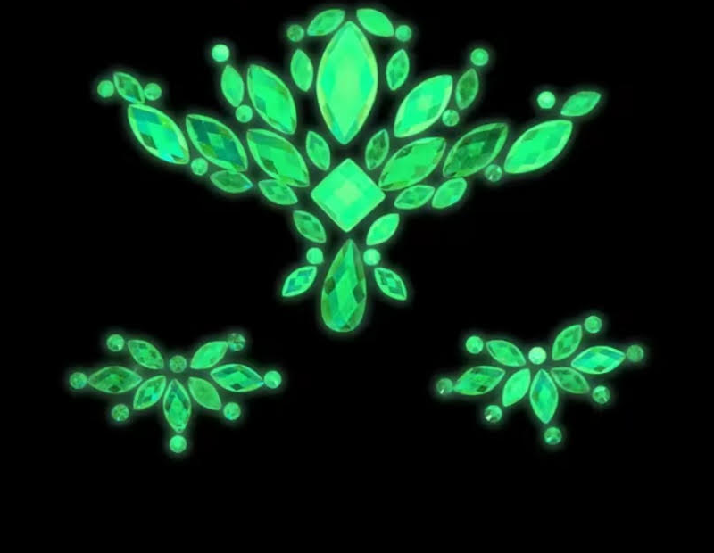 Неонові камінці для обличчя one size різнобарвний Київ - фото 3