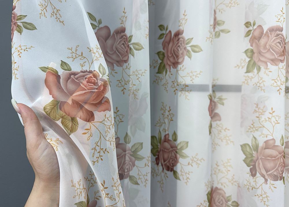 Кухонна арка VR-Textil № 000к білий з пудровим 280х150 см (51-242) Київ - фото 3