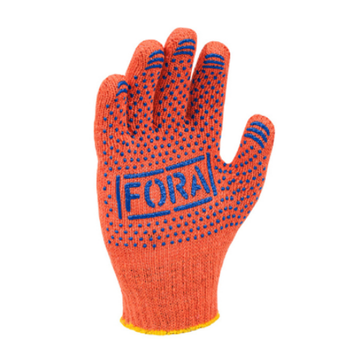 Рукавички 15300 трикотаж з крапкою ПВХ клас 7 помаранчевий ДКГ Житомир - фото 2