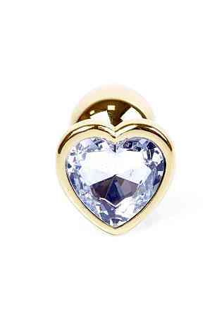 Анальна пробка - Jewellery Gold Heart Plug Clear Sex Aura Київ